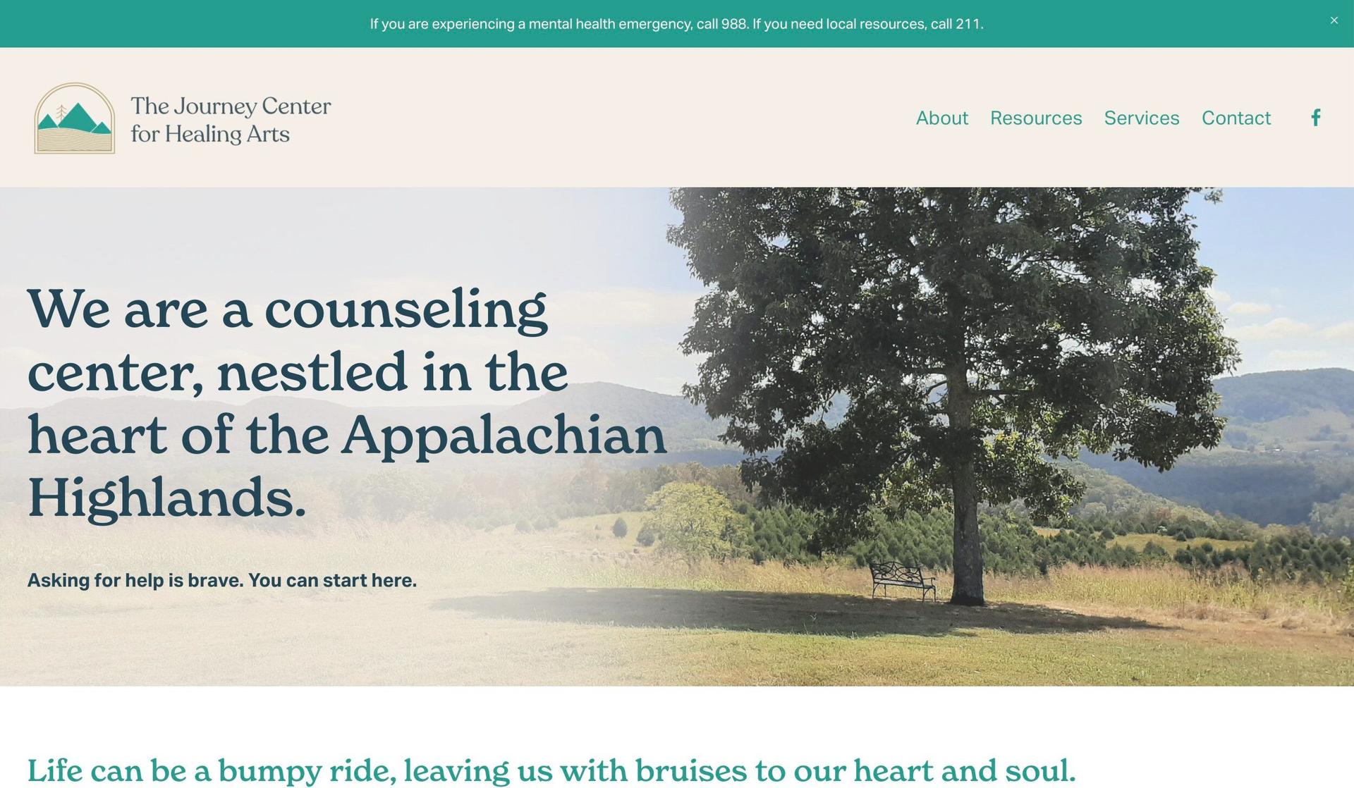The Journey Center for Healing Arts-therapist website examples