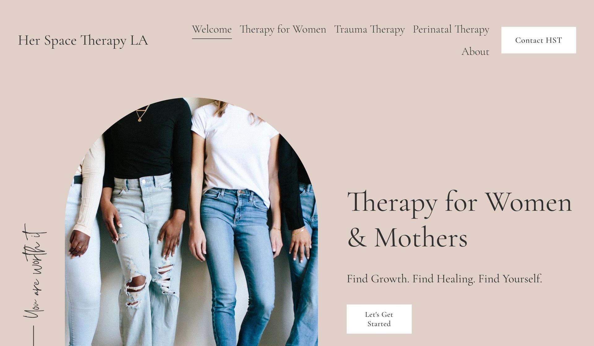 Her Space LA-therapist website examples