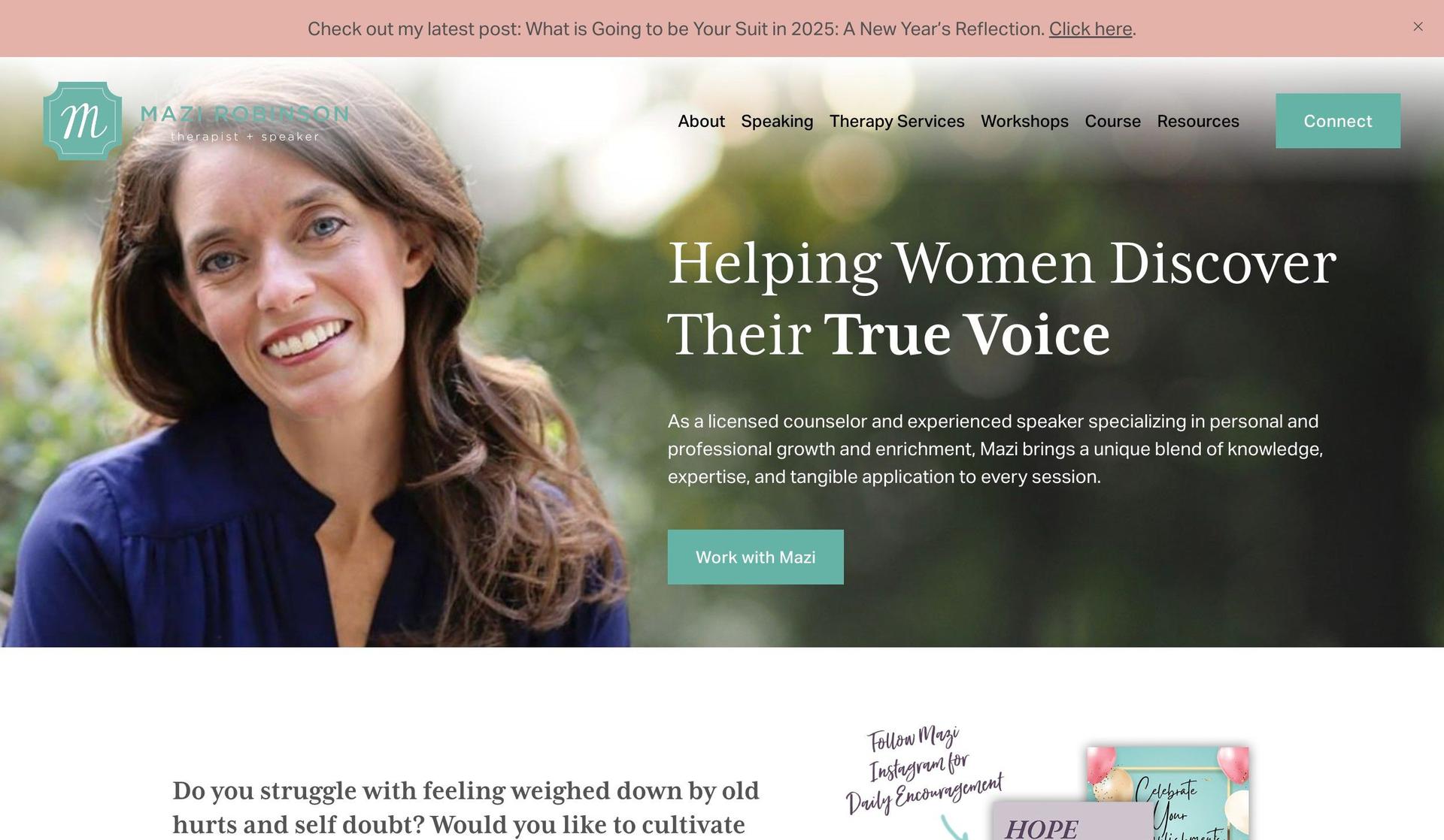Mazi Robinson-therapist website examples