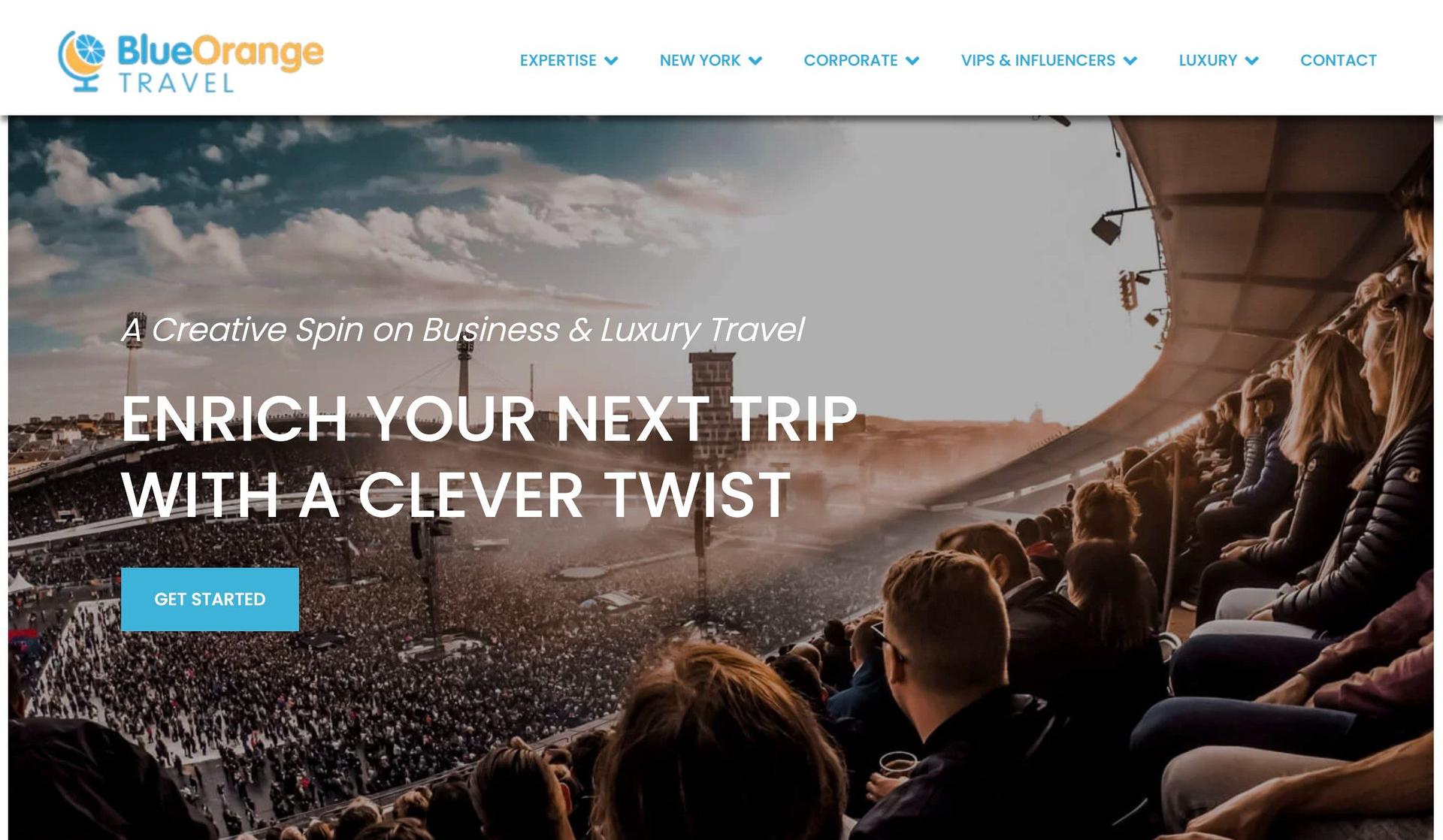 Blue Orange Travel-travel agency websites