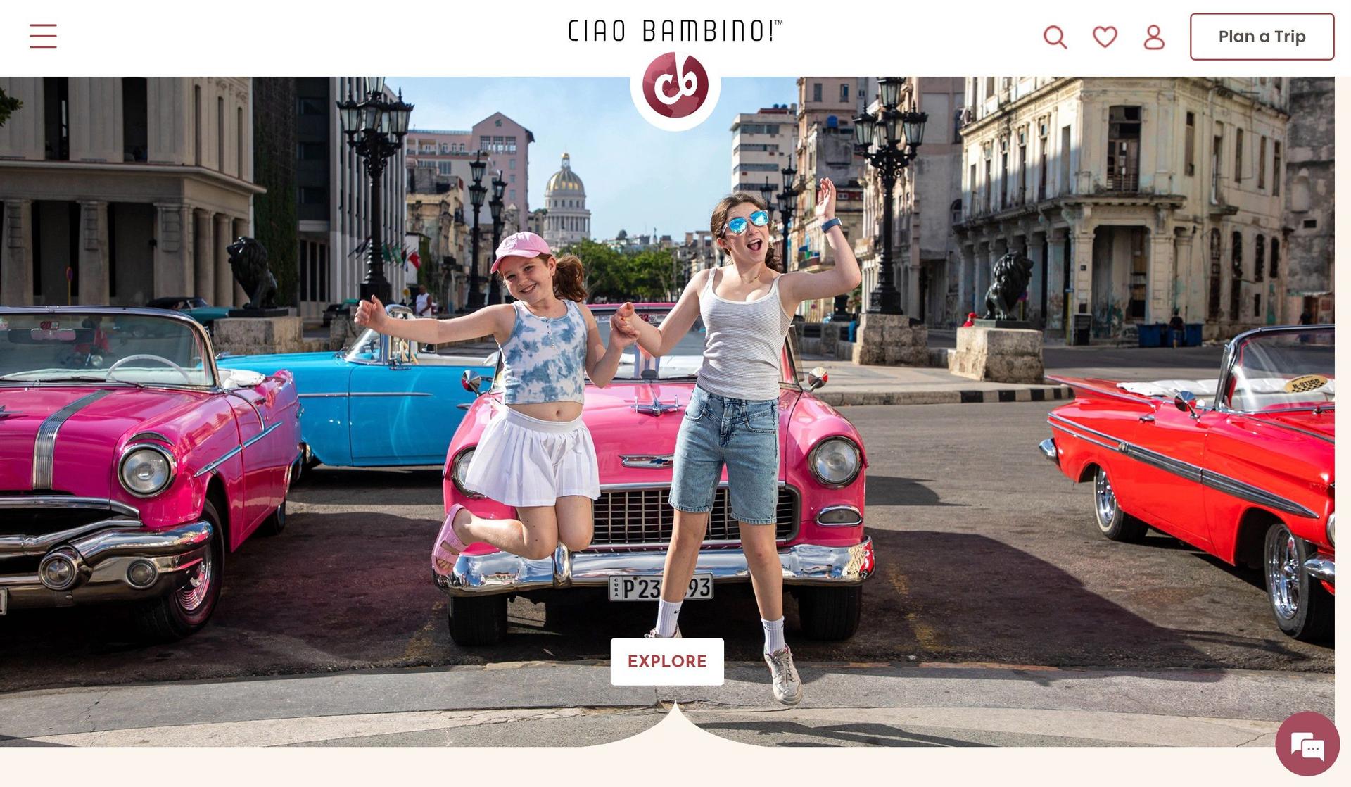 Ciao Bambino-travel agency websites
