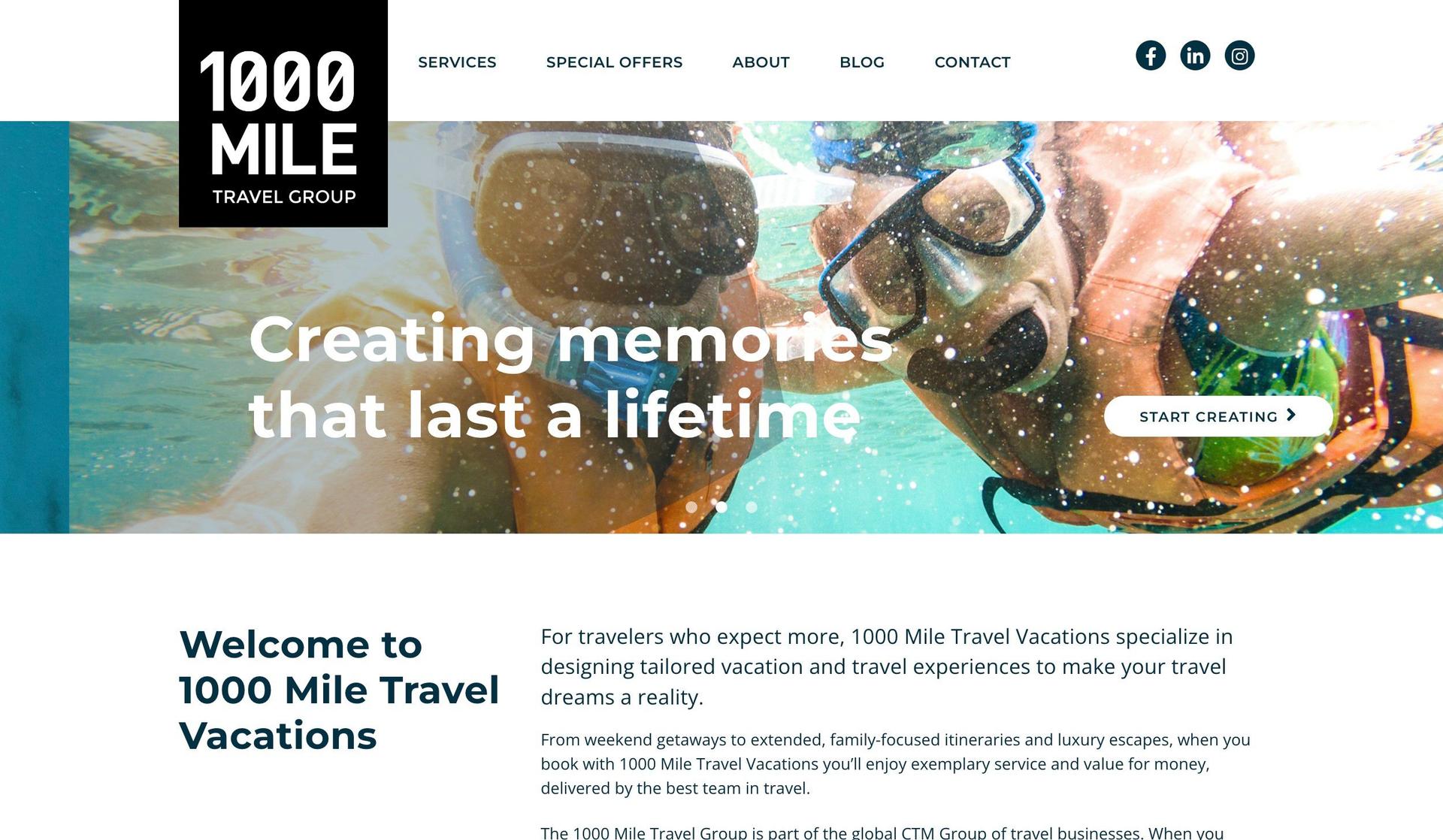 1000 Mile Travel-travel agency websites