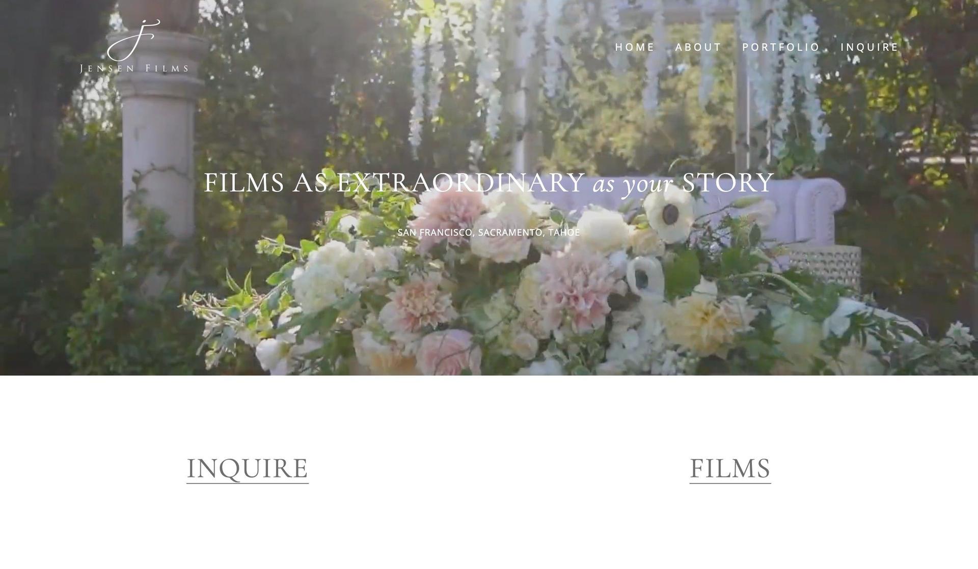 Jensen Video-video portfolio websites