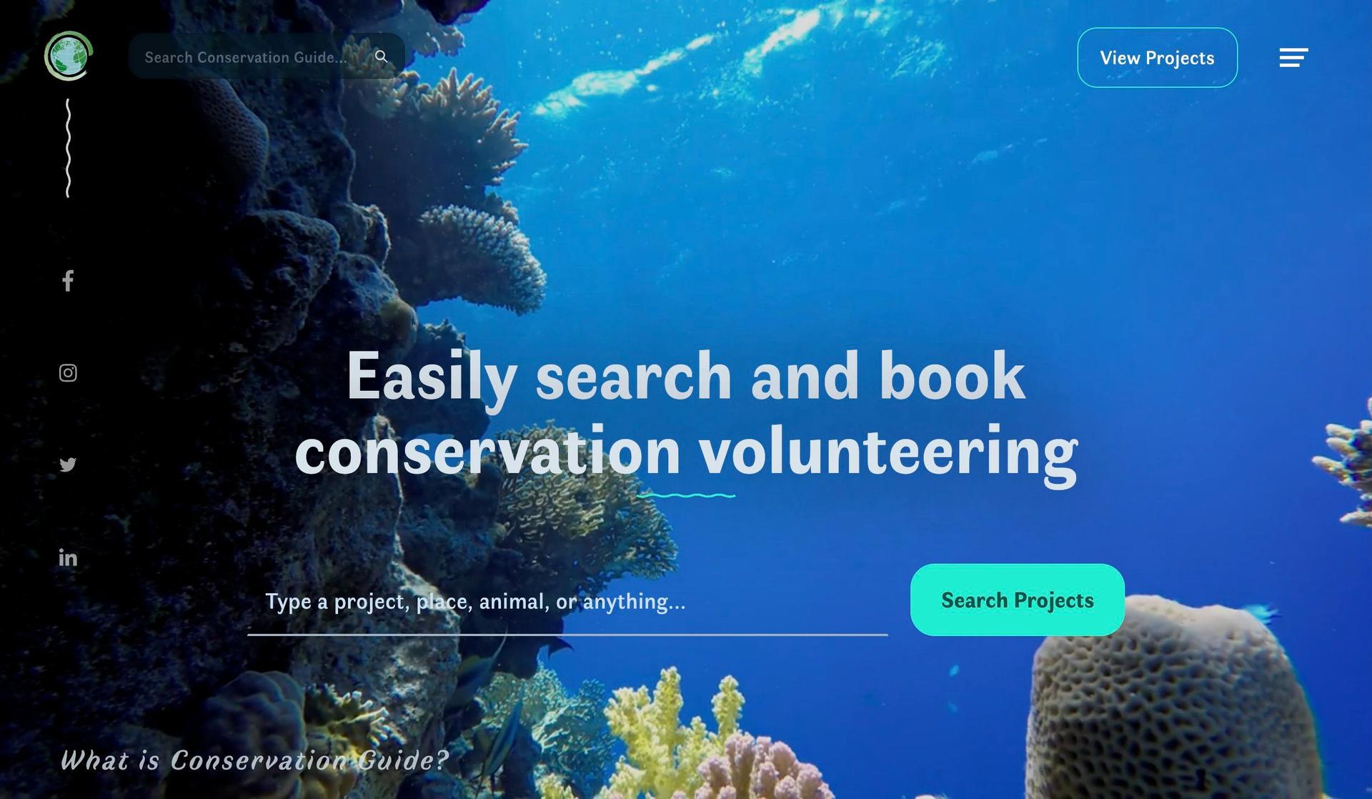 Conservation Guide-webflow website examples