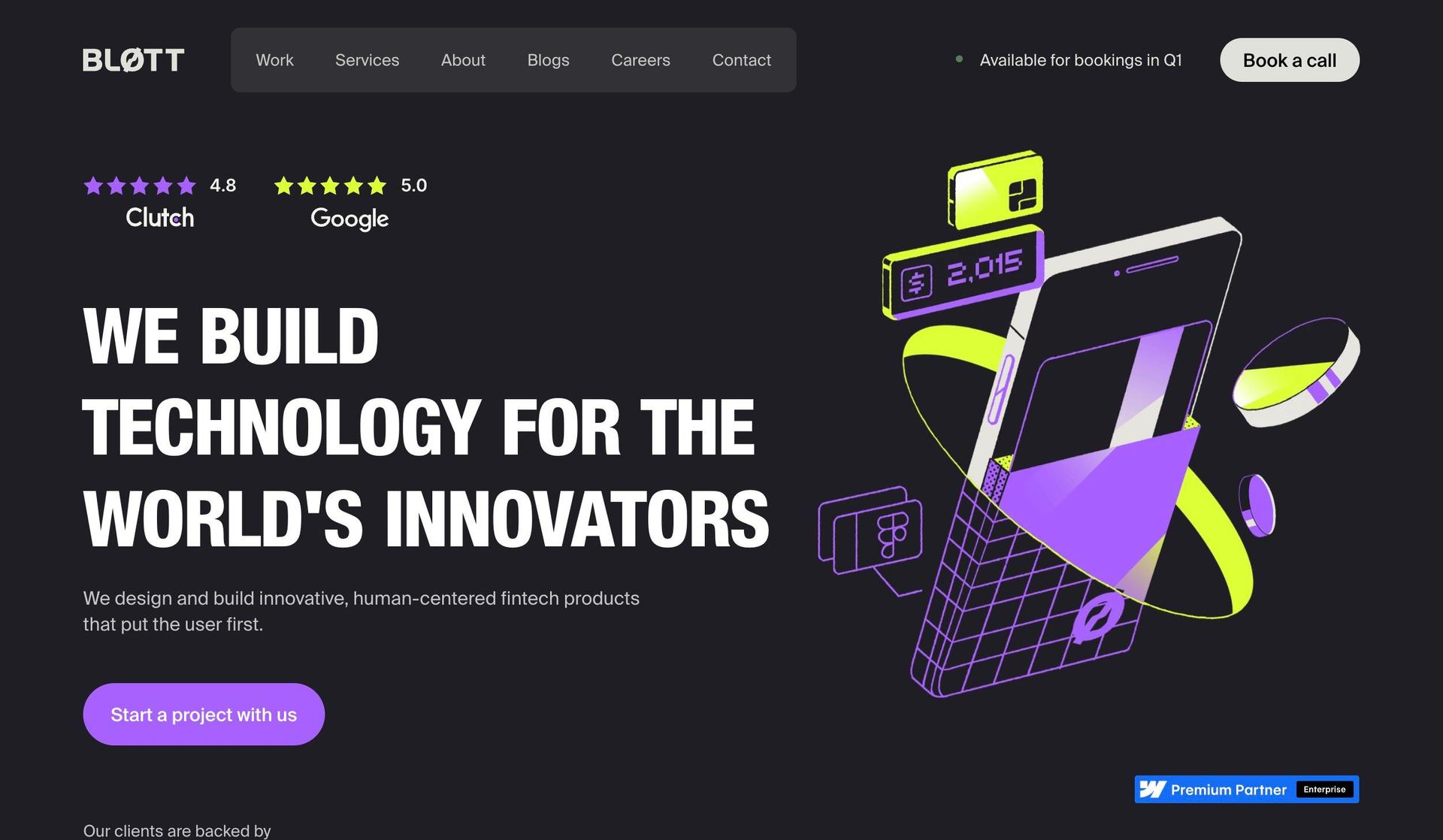 Blott Studio-technology website examples