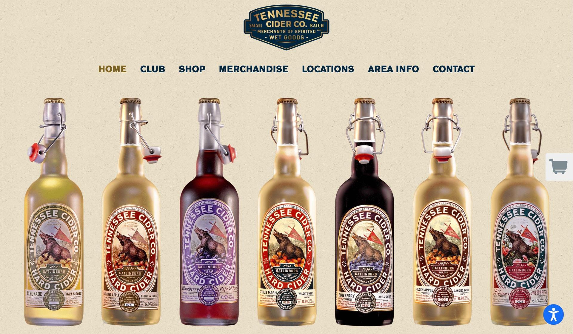 TN Cider Company-webflow website examples