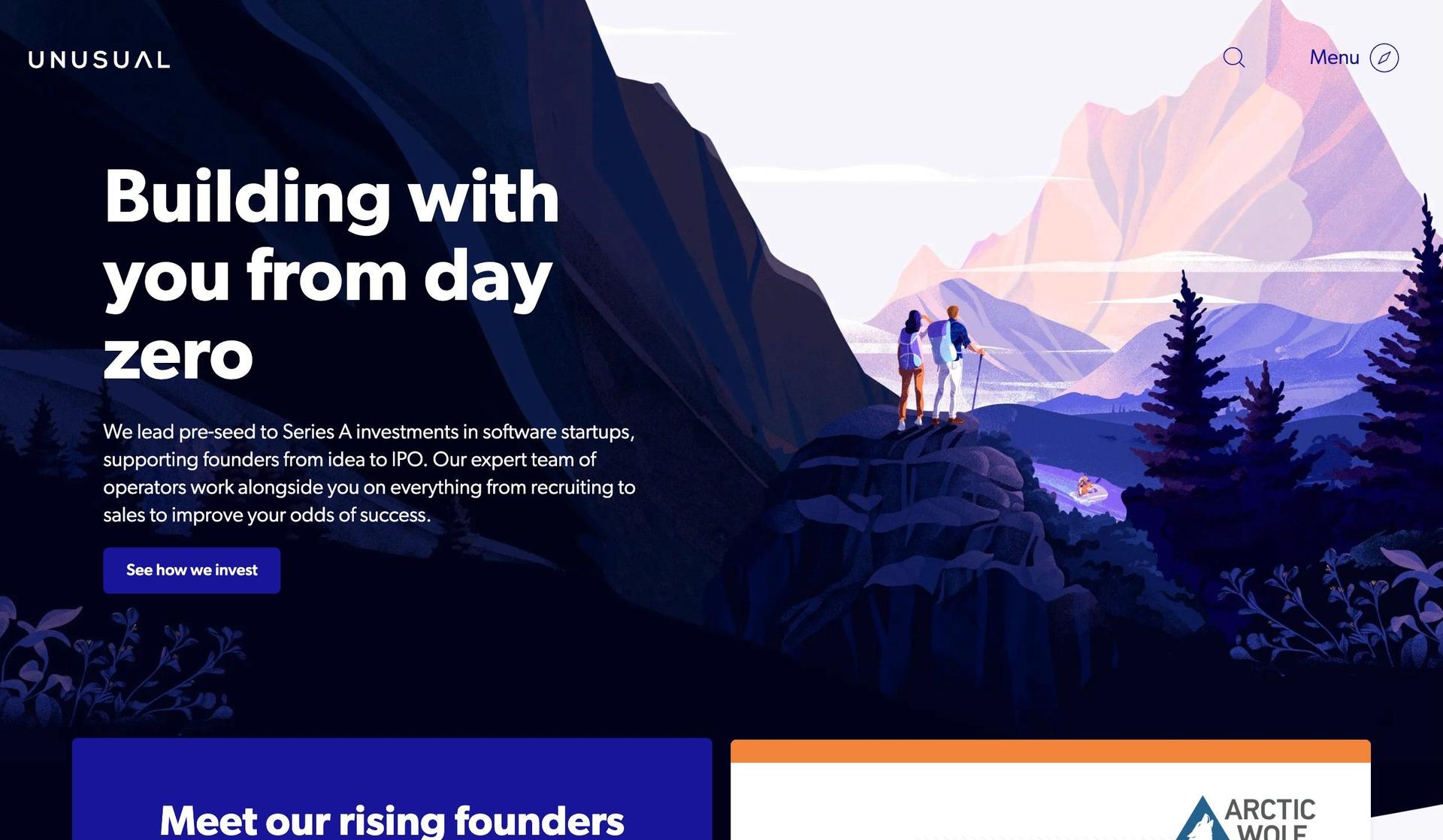 Unusual Ventures-webflow website examples