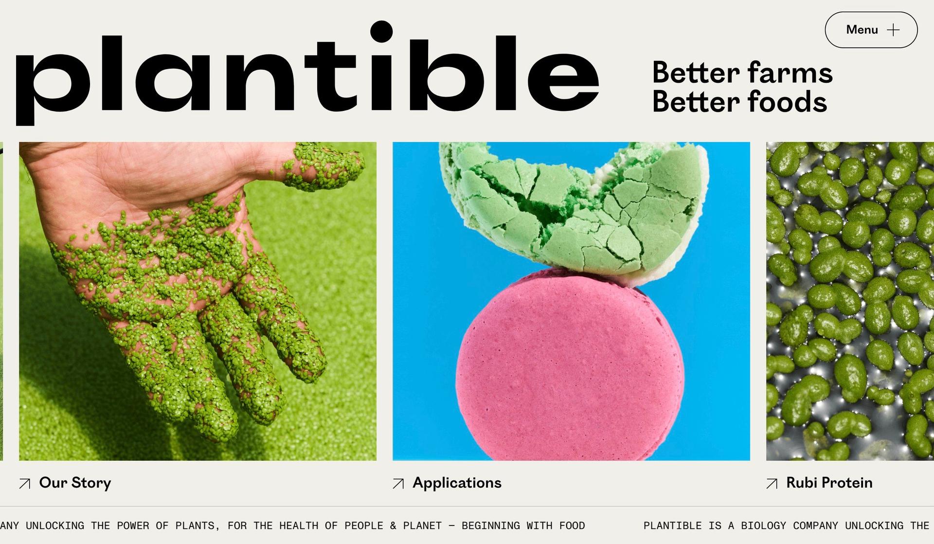 Plantible Foods-webflow website examples