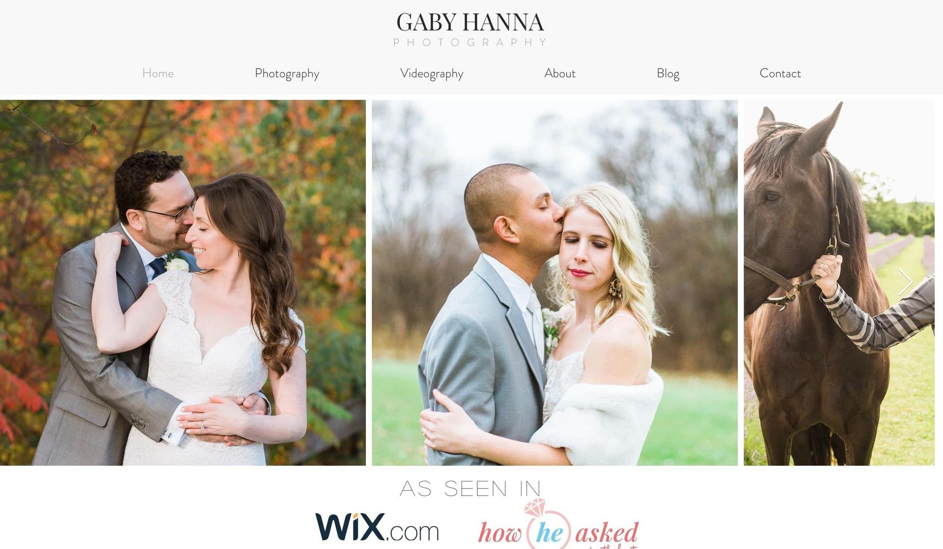 Gaby Hanna-wix wedding website examples