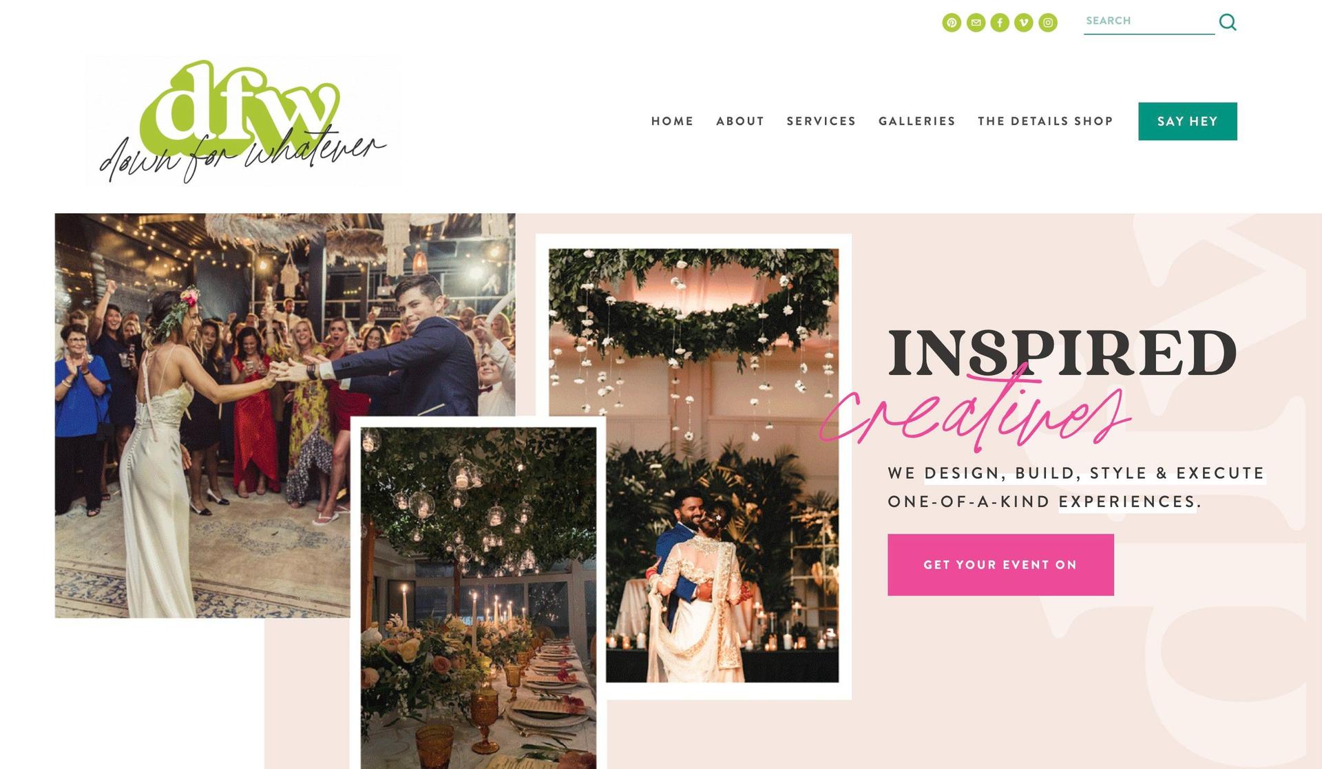 DFW Event Design-wedding planner websites