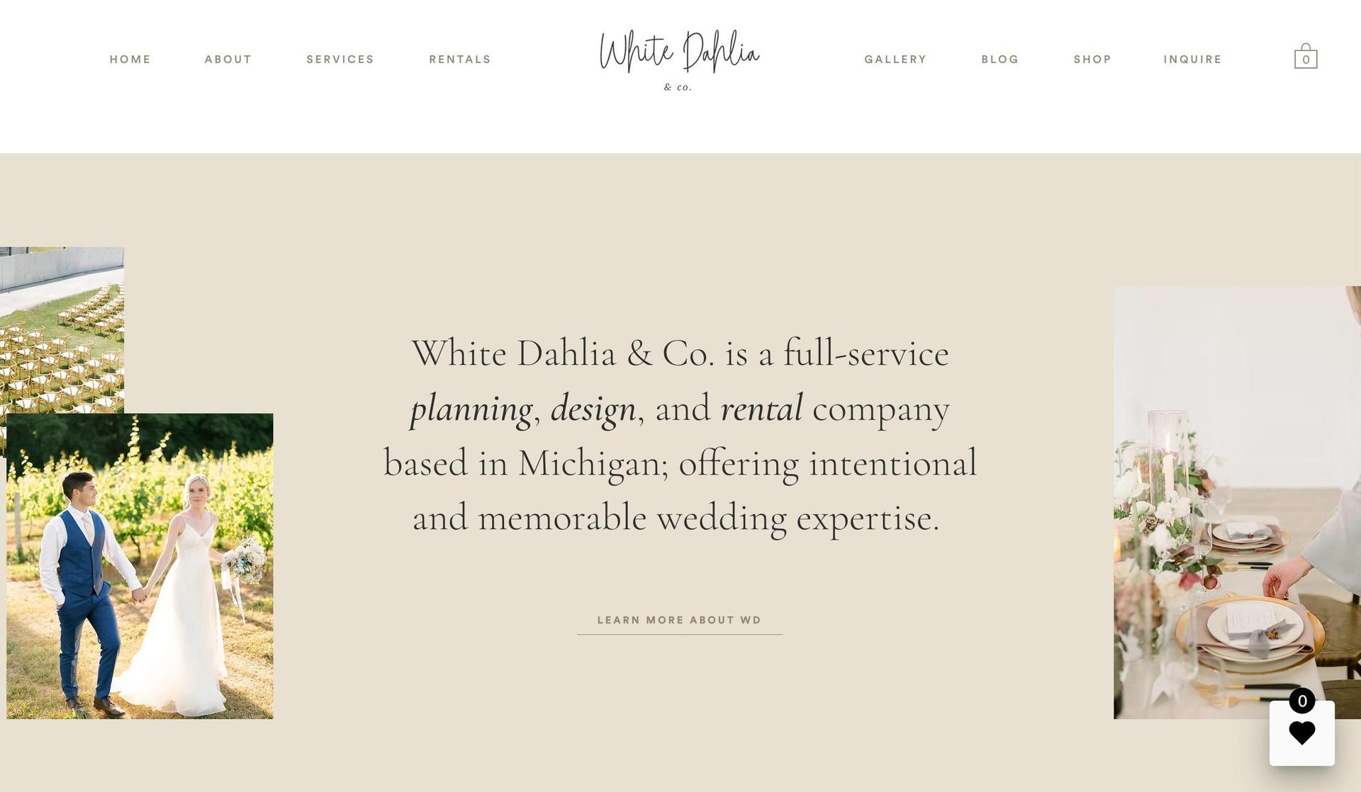 White Dahlia Events-wedding planner websites