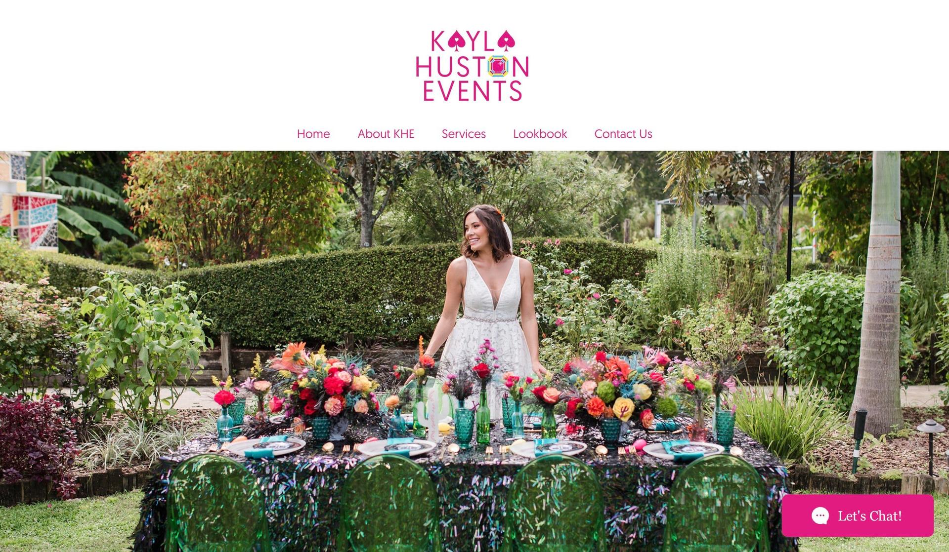 Kayla Huston Events-wix wedding website examples