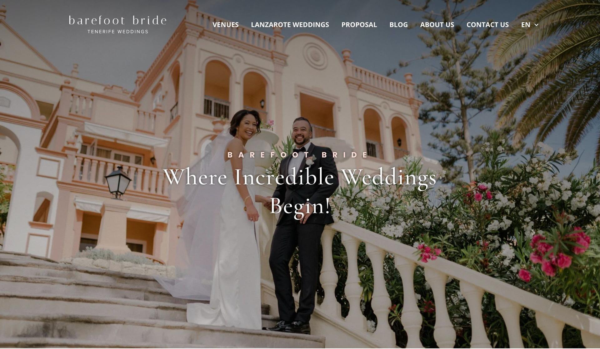 Barefoot Bride Tenerife-wedding planner websites