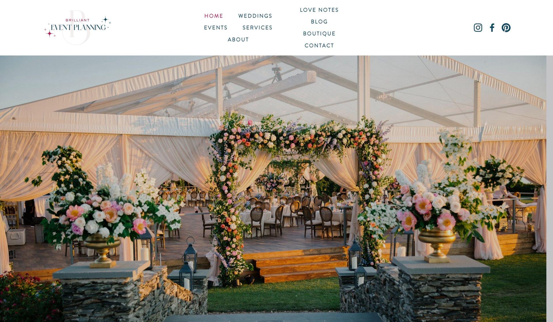 Brilliant Event Planning-wedding planner websites