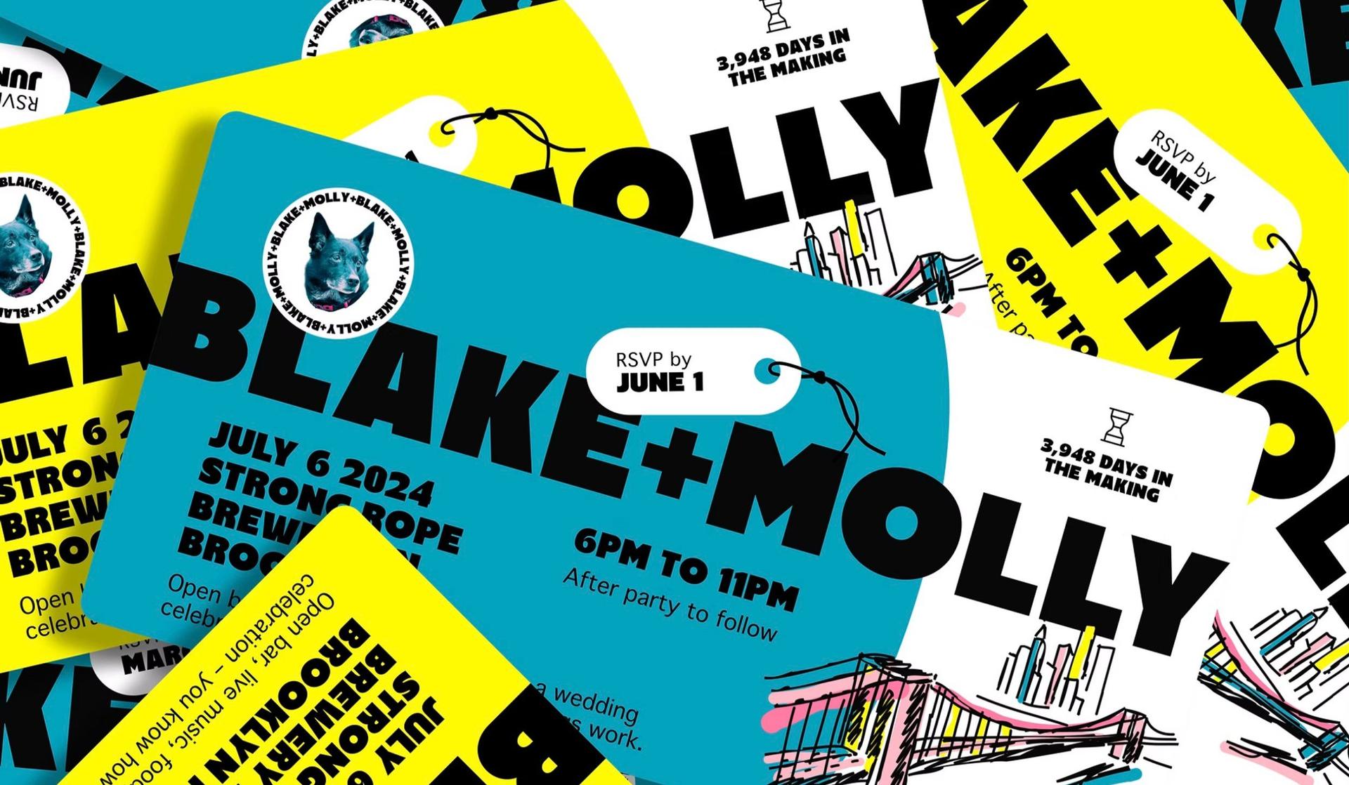 Blake and Molly 2024-wix wedding website examples