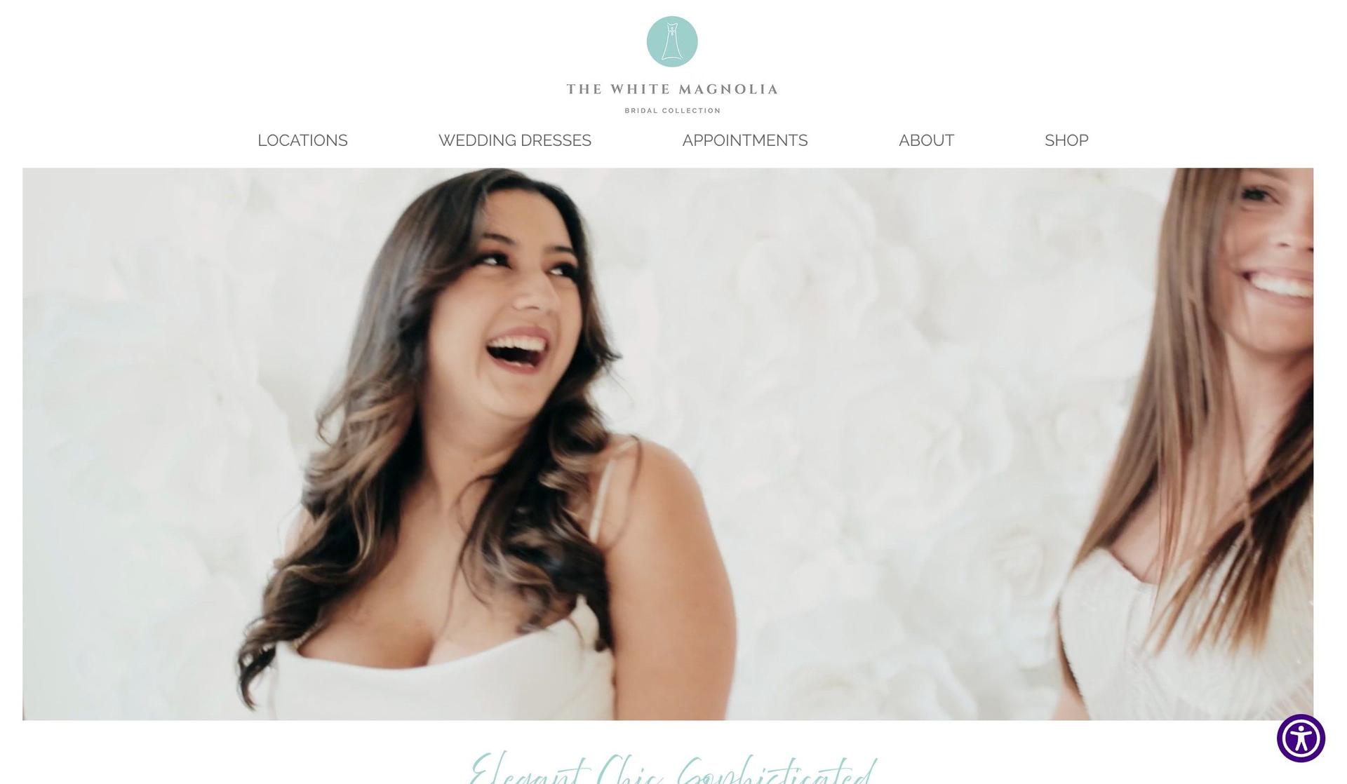 White Magnolia Bridal-wix wedding website examples