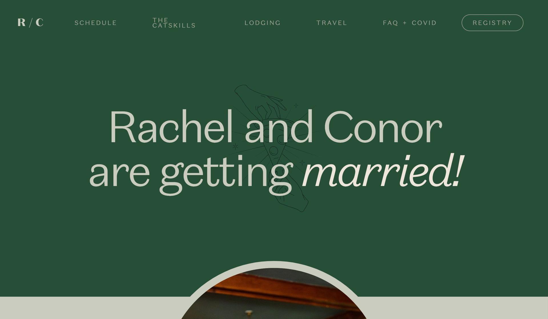 A Pizza My Heart-wedding website examples
