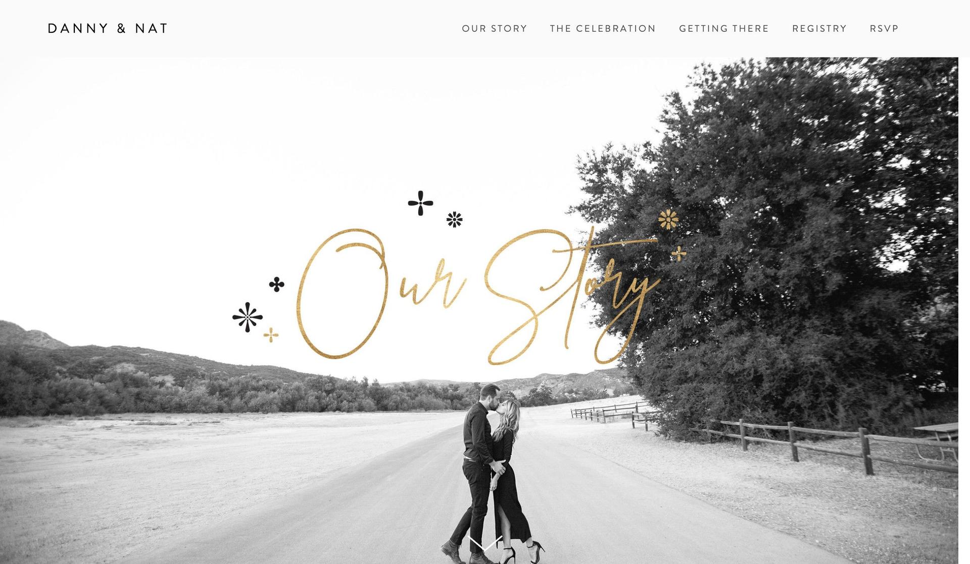 Danny and Nat-wedding website examples