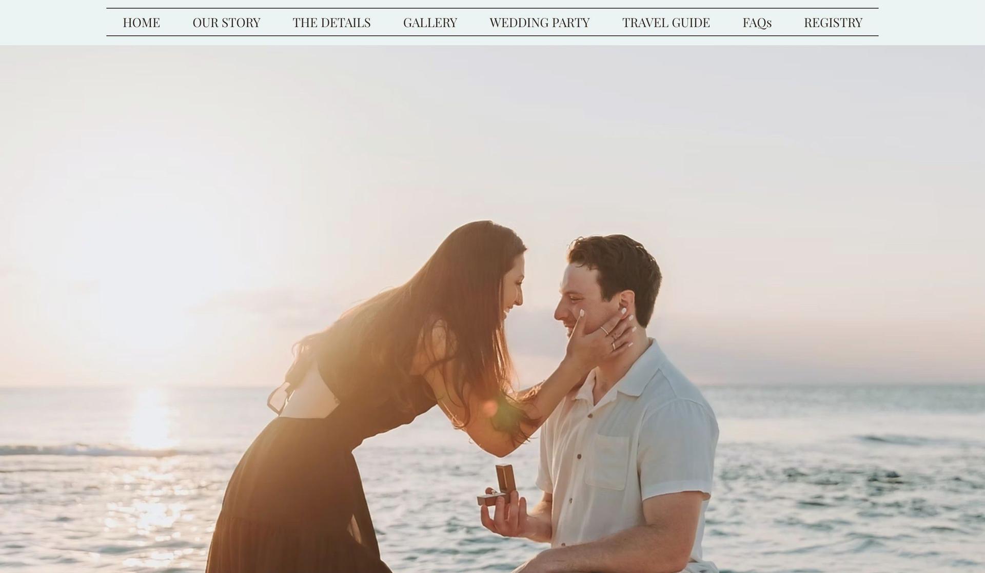 Alex and Bailey 2024-wix wedding website examples