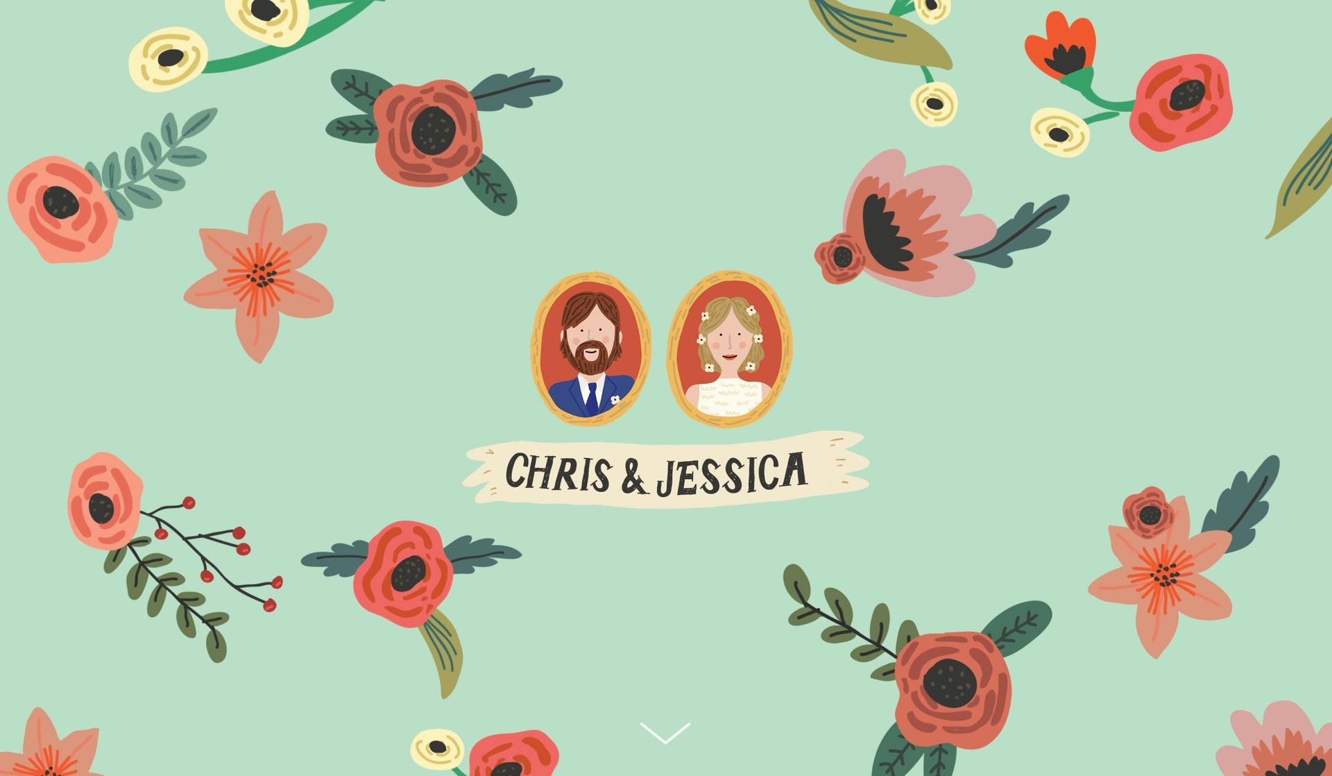 Jess and Chris Forevz-wedding website examples
