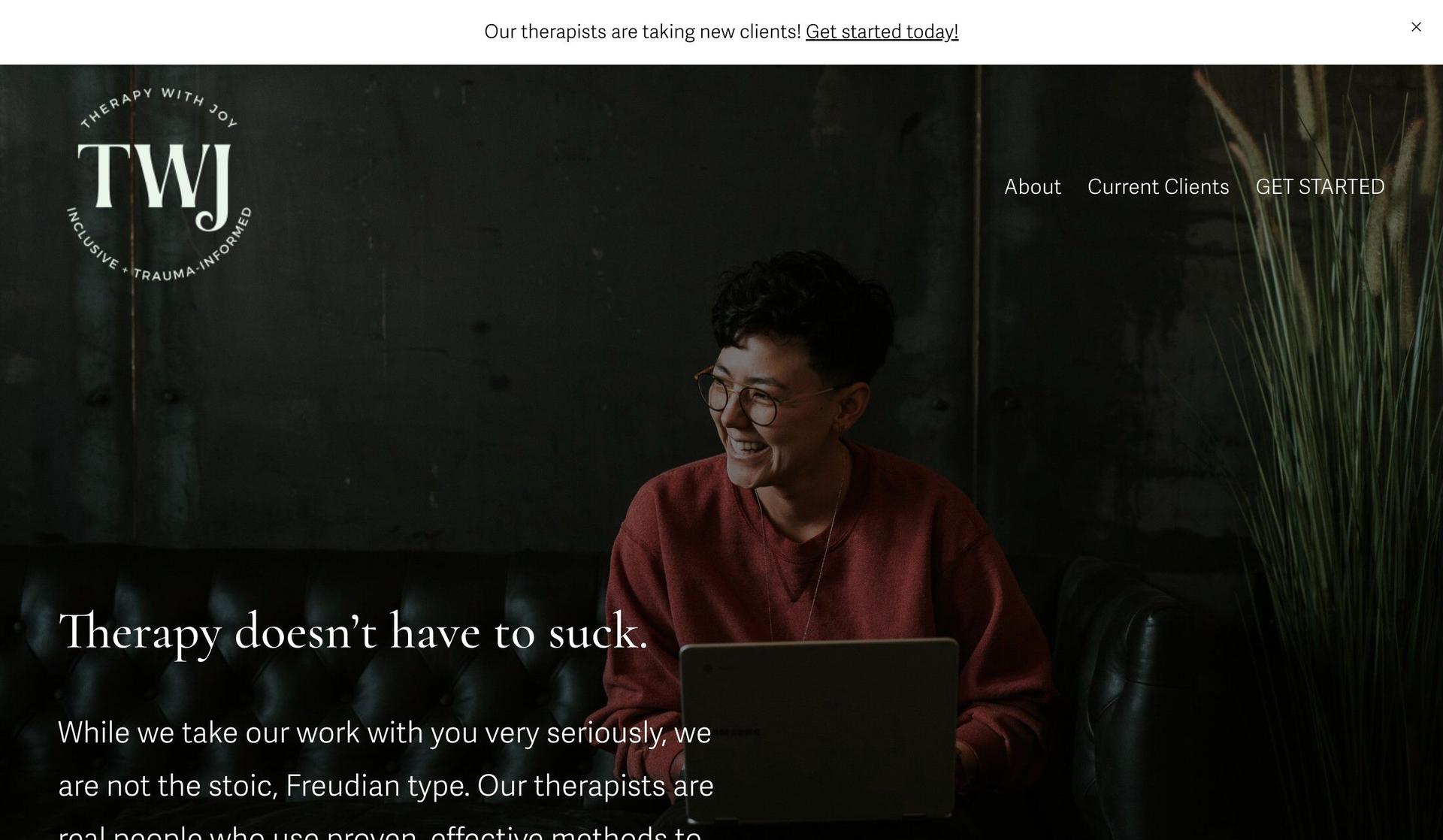 Therapy with Joy-therapist website examples