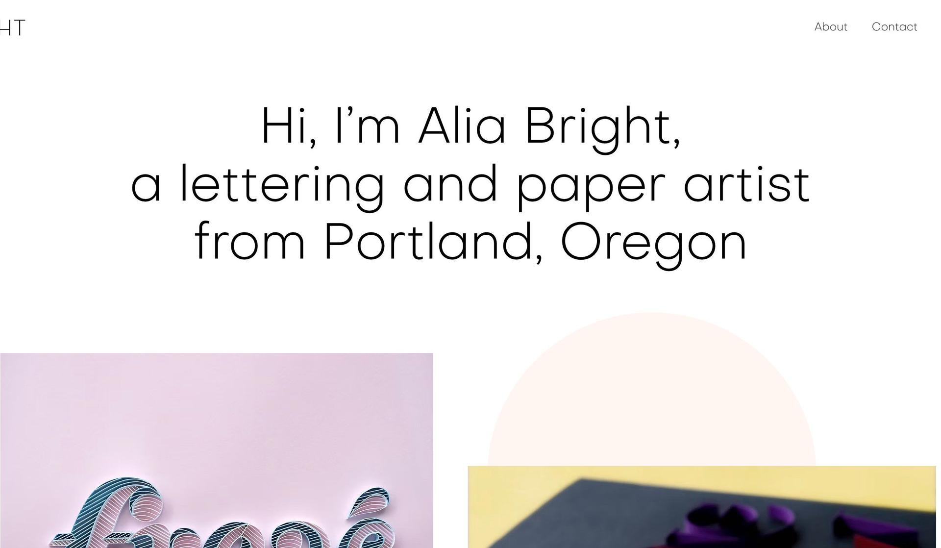 Alia Bright-white websites