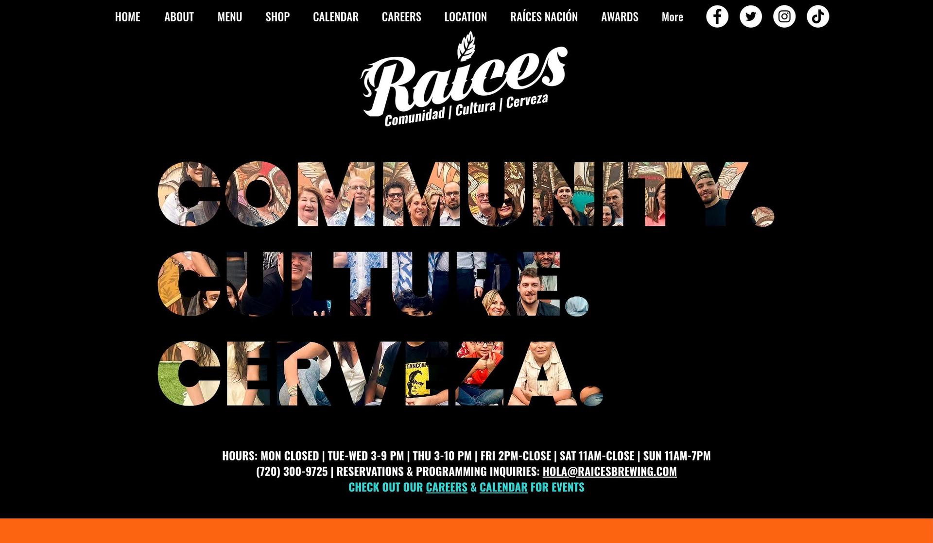Raices Brewing-wix ecommerce store examples