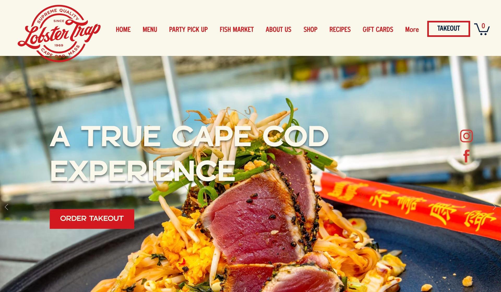 Lobster Trap-wix ecommerce store examples