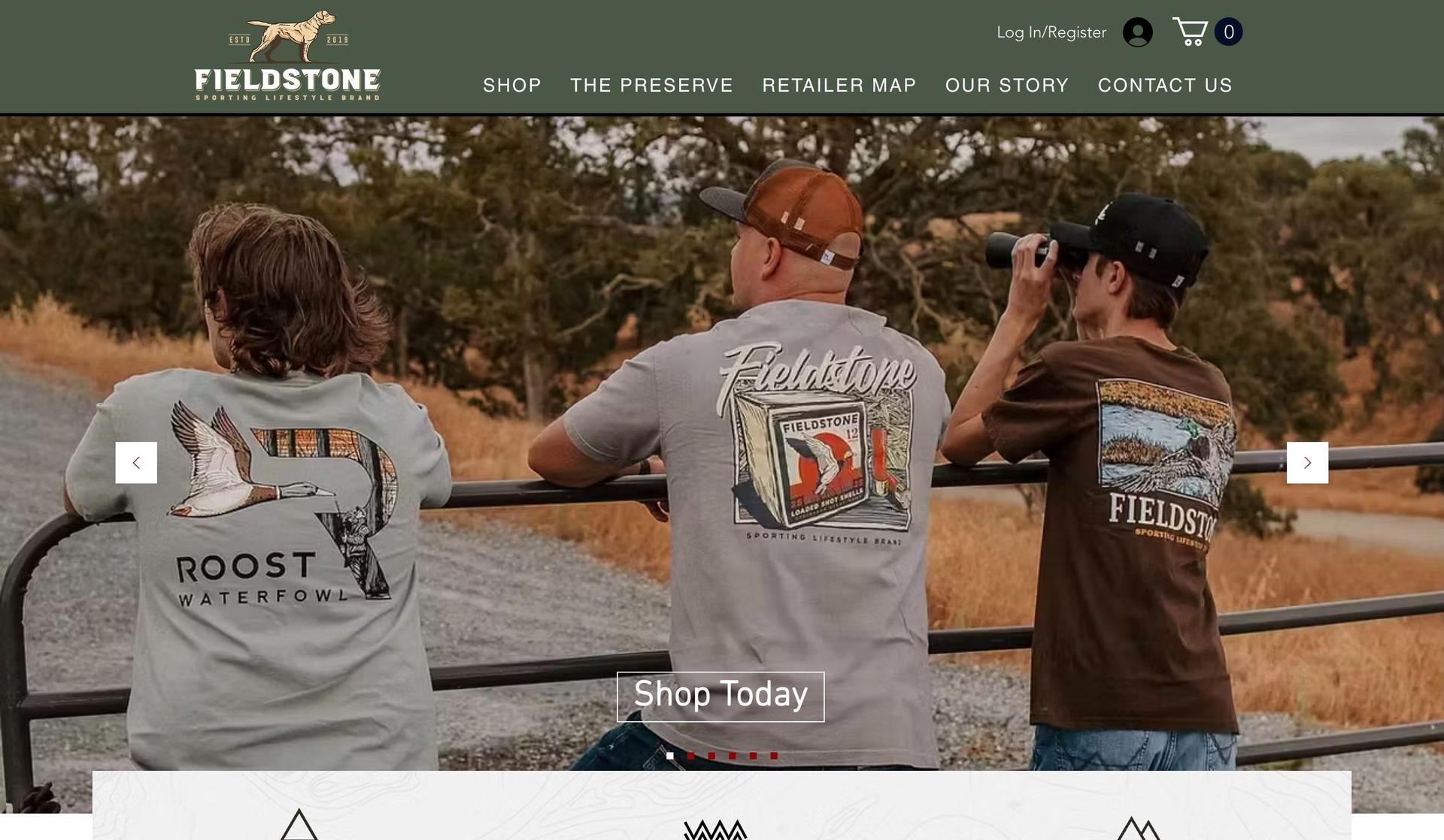 Fieldstone Outdoors-wix ecommerce store examples