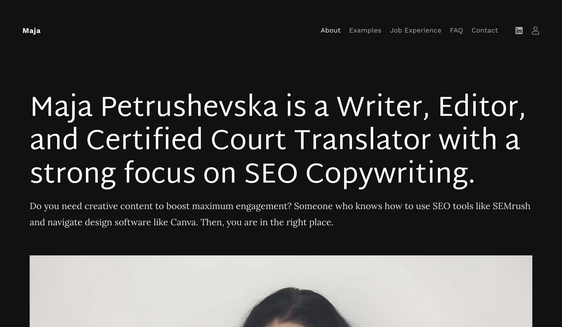 Maja Petrushevska-writing portfolio examples