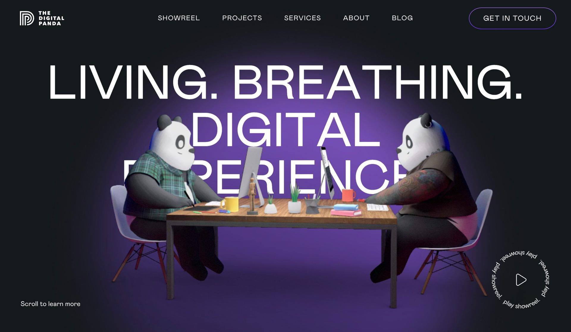 The Digital Panda-+futuristic website design examples+