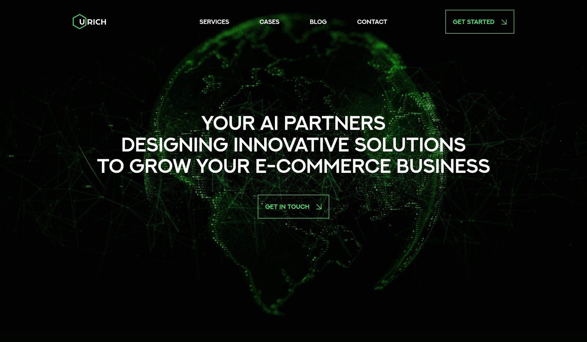 Urich-+futuristic website design examples+