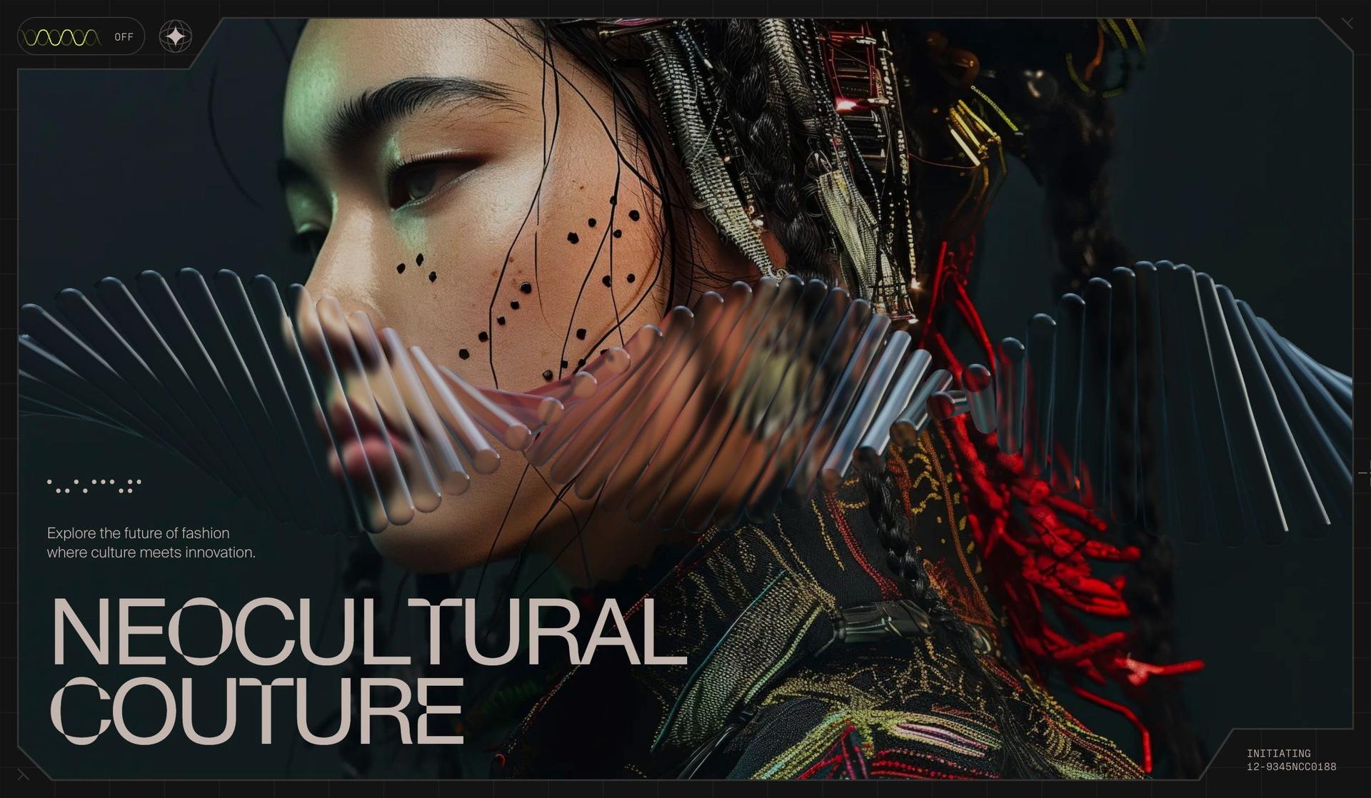 Neo Cultural Couture-+futuristic website design examples+