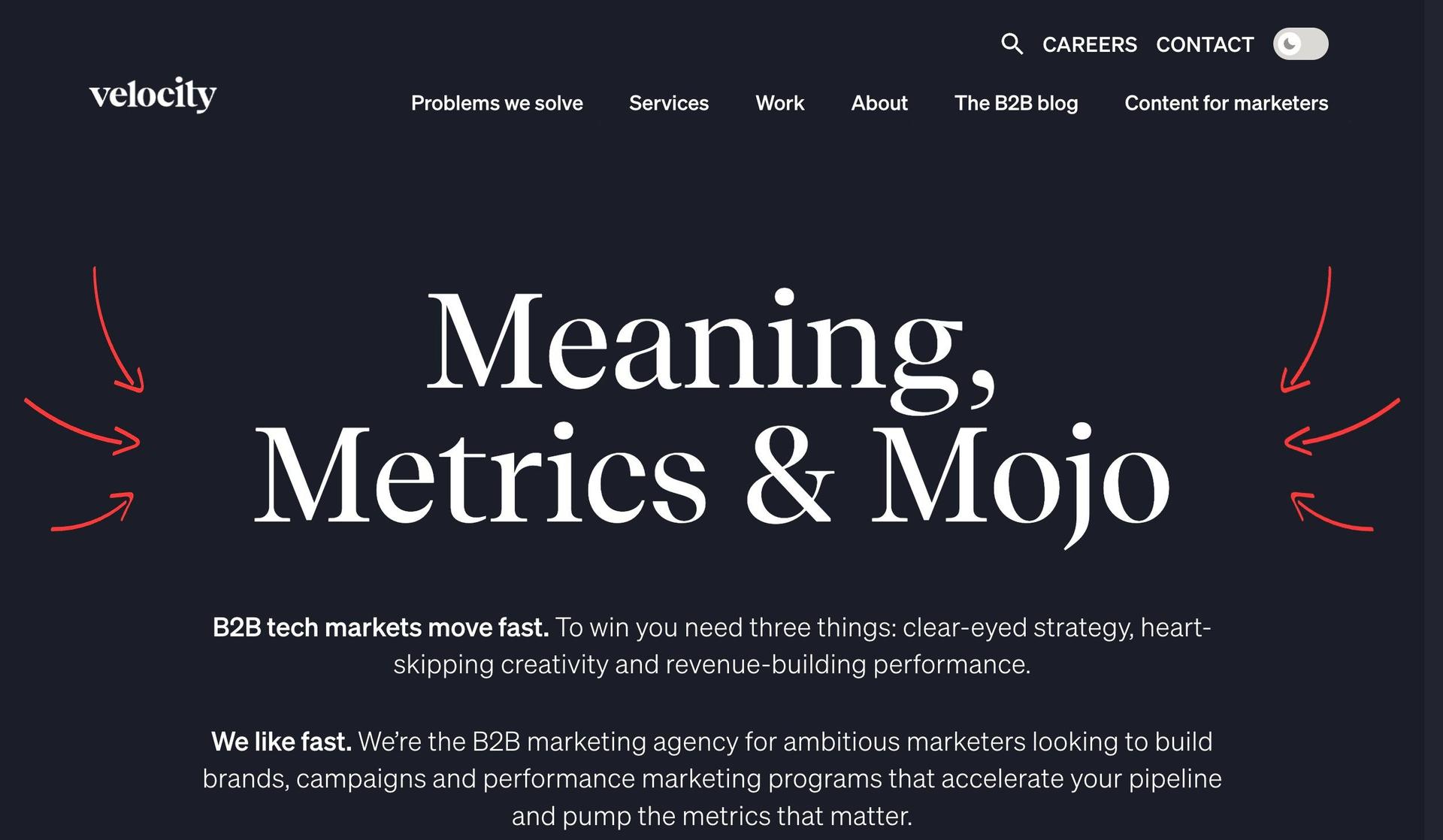 Velocity Partners-+above the fold content examples+