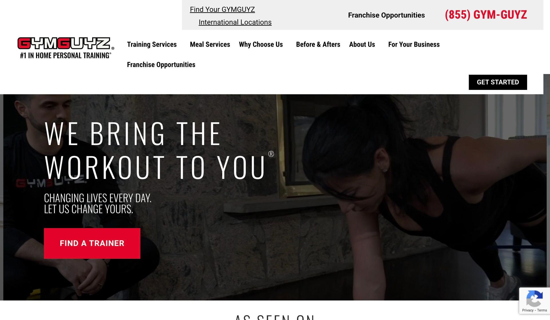 GYMGUYZ-franchise website design examples