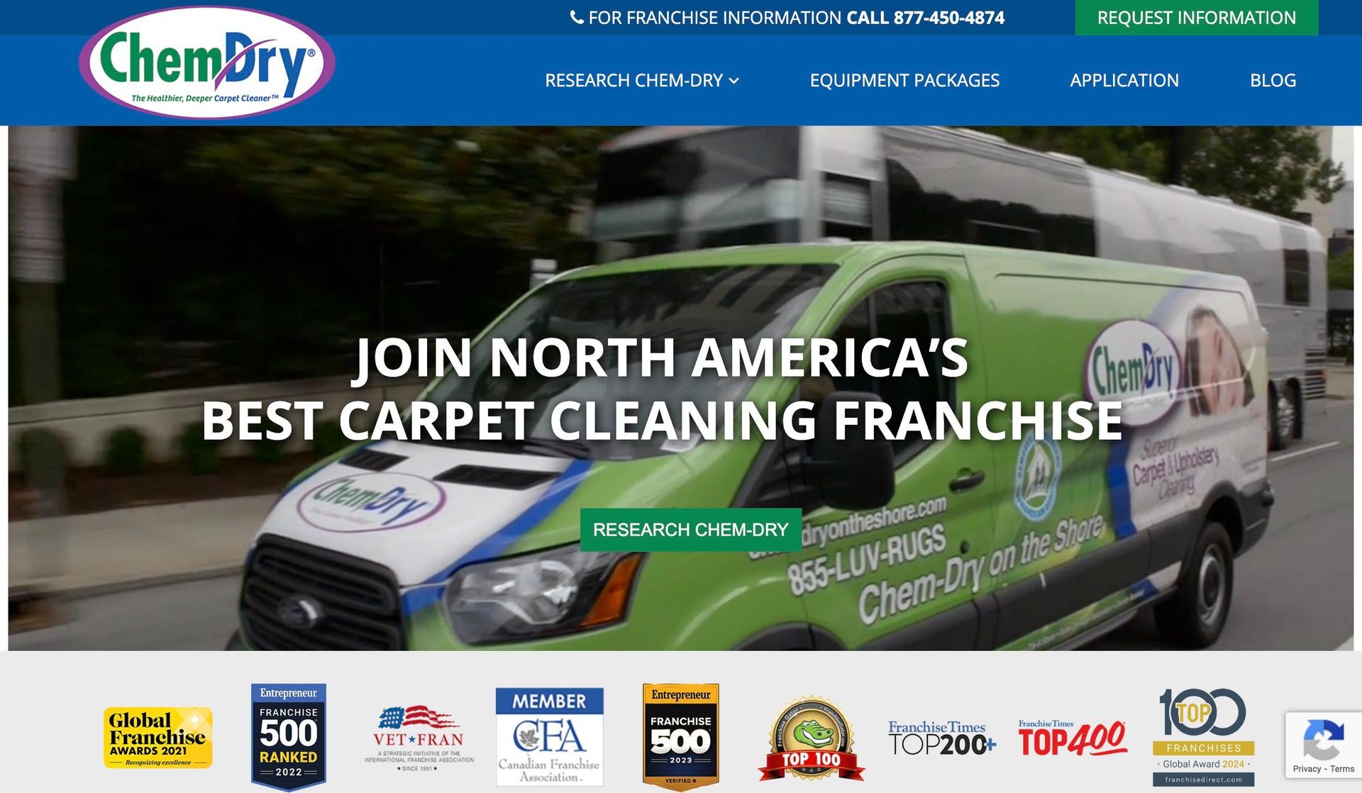 Chem-Dry Franchise-franchise website design examples