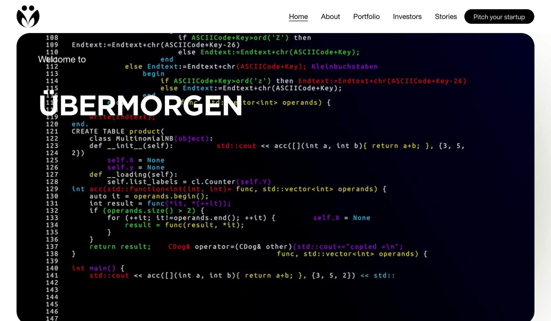Uebermorgen Ventures-financial services website designs