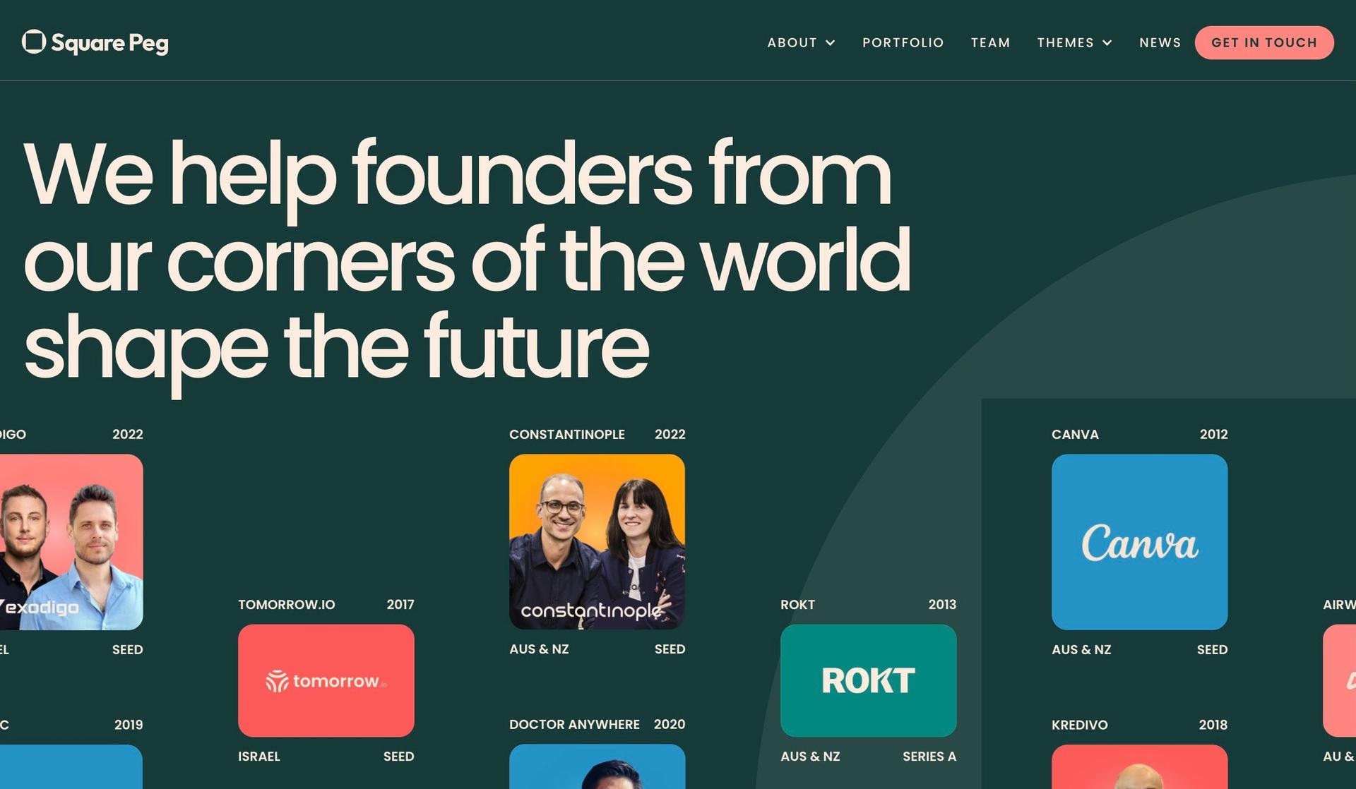 Square Peg-venture capital websites