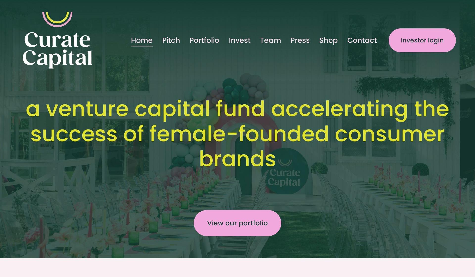 Curate Capital-venture capital websites