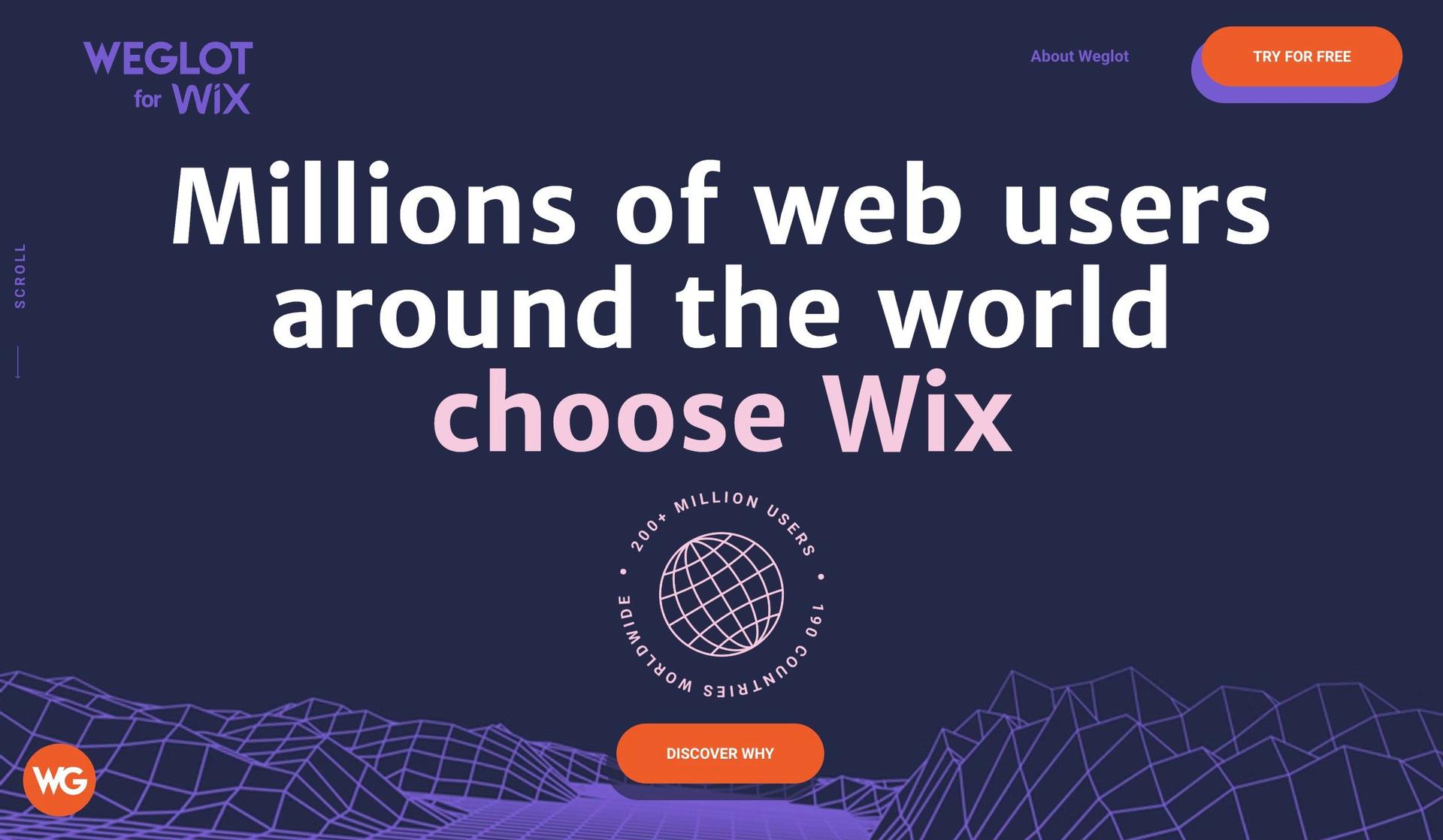 Translate Wix-wix landing page examples
