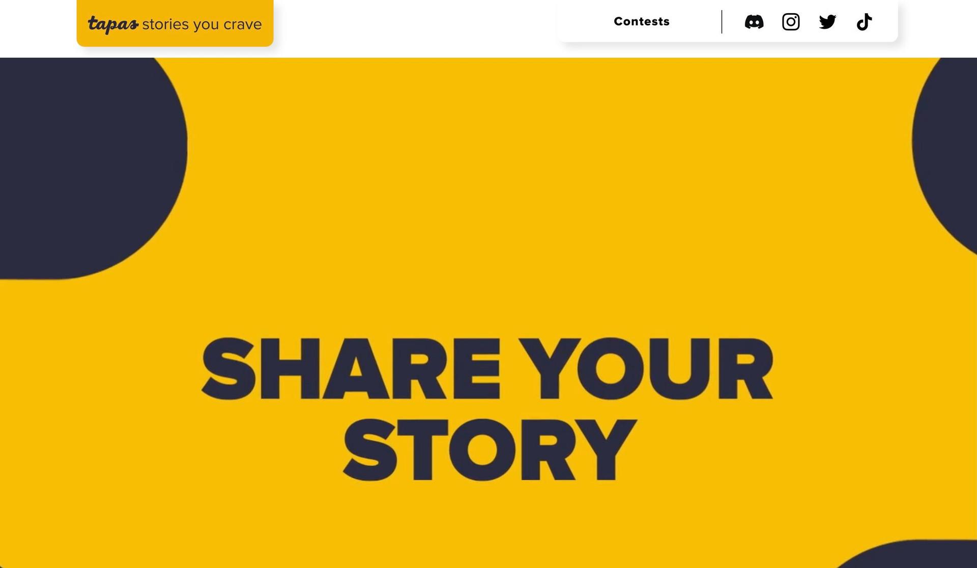 Creators Tapas-wix landing page examples