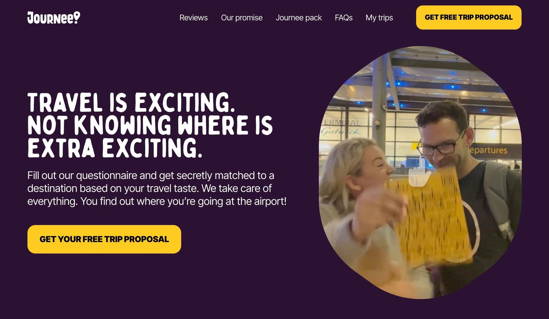 Journee Trips-wix landing page examples