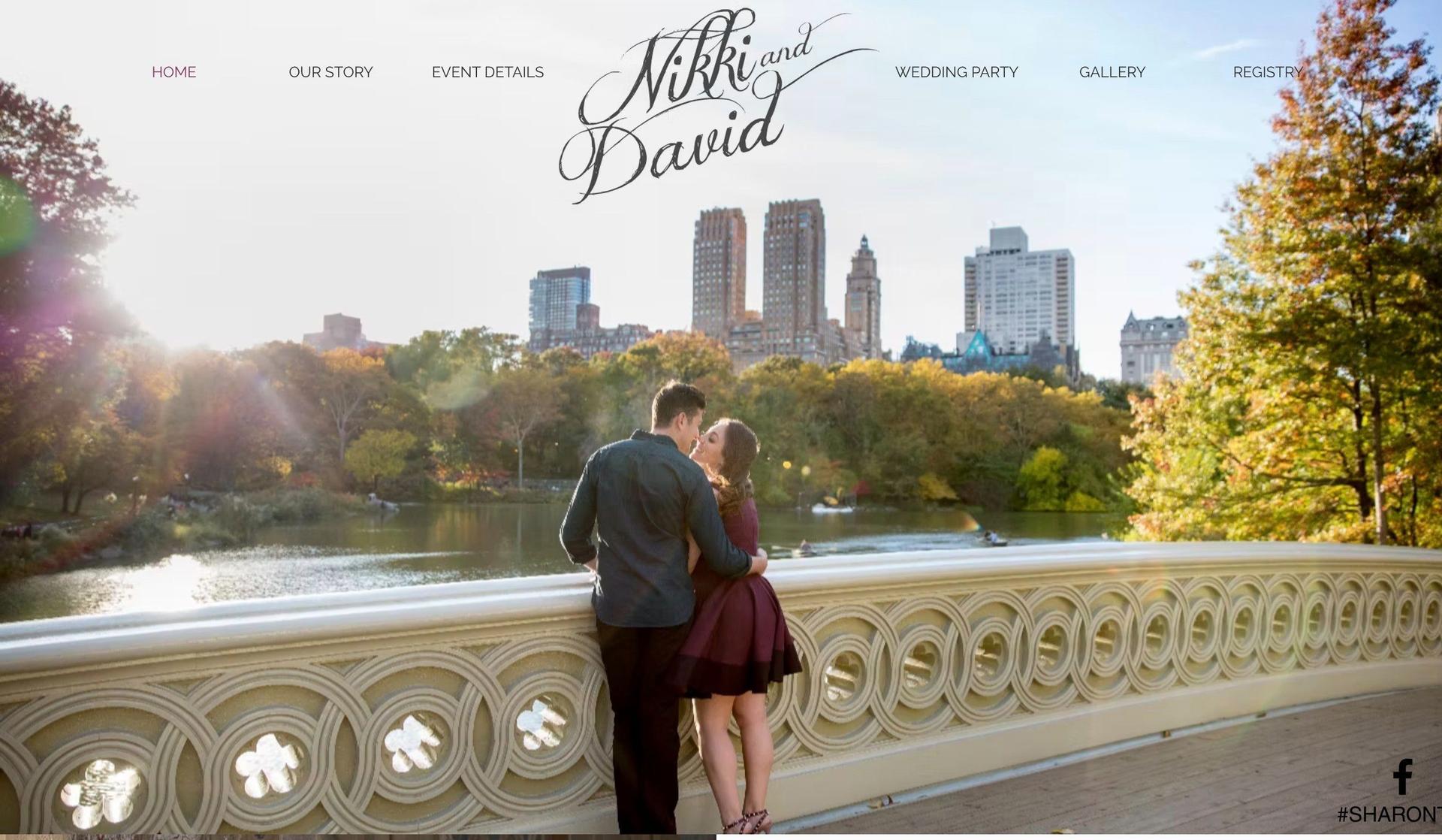Nikki and David 2016-wix wedding website examples
