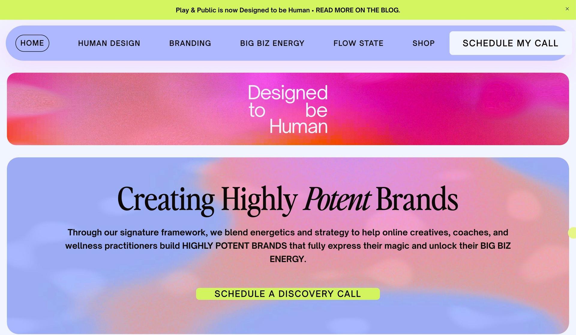 Designed to be Human-flat website designs