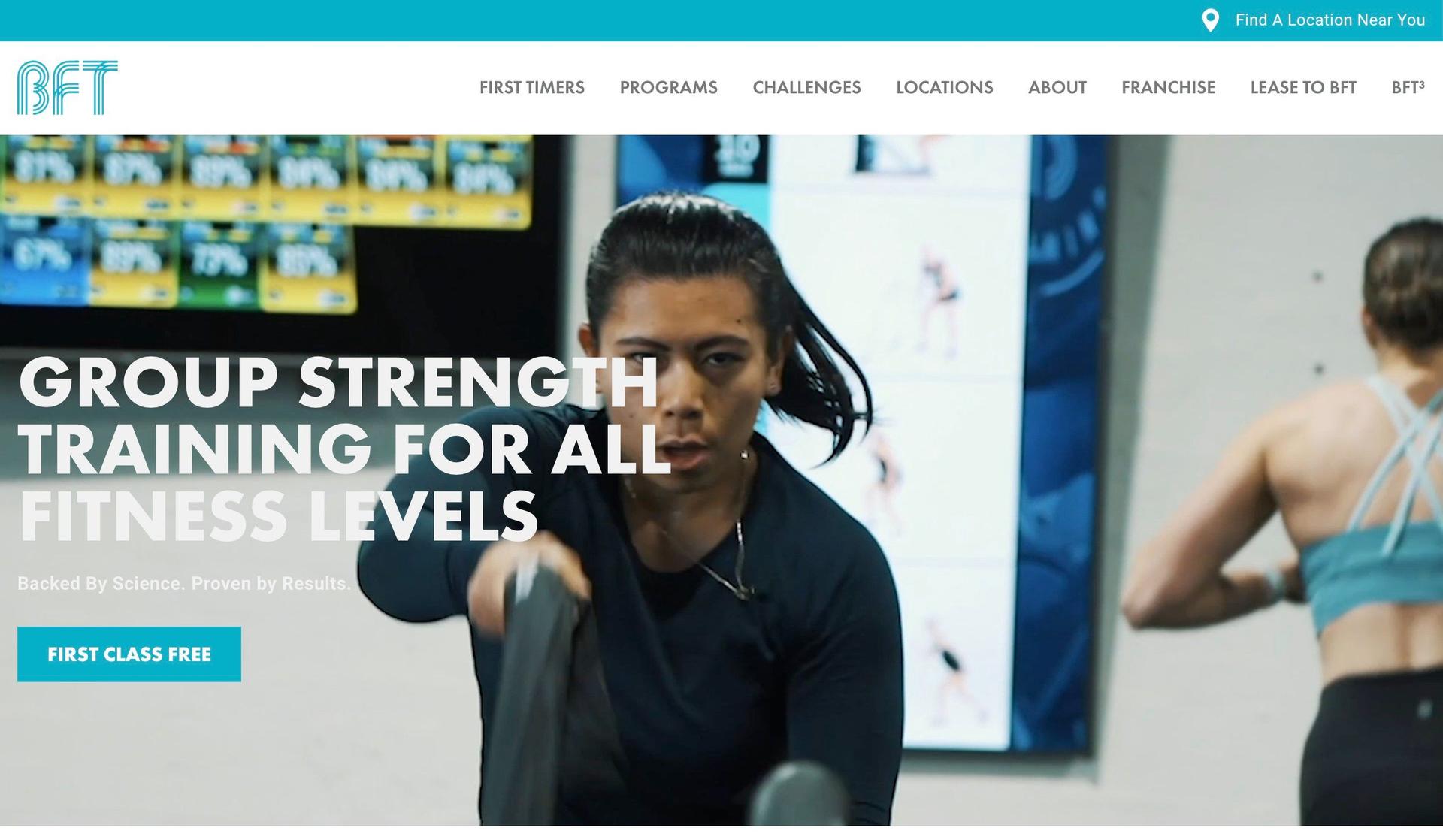 Body Fit Training-+above the fold content examples+