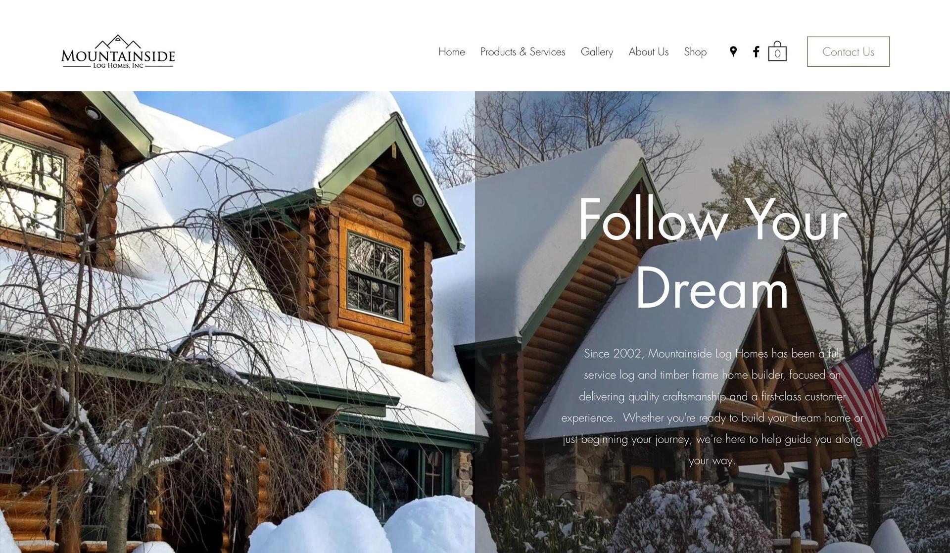 Mountainside Log Homes-home builders websites