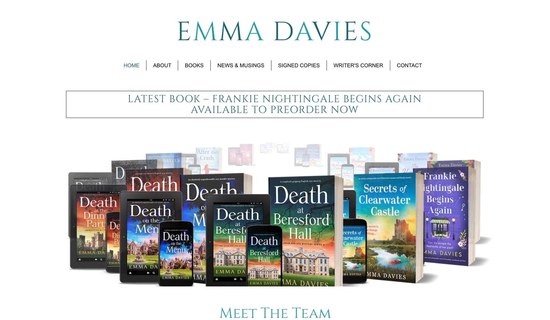 Emma Davies Author-book website examples