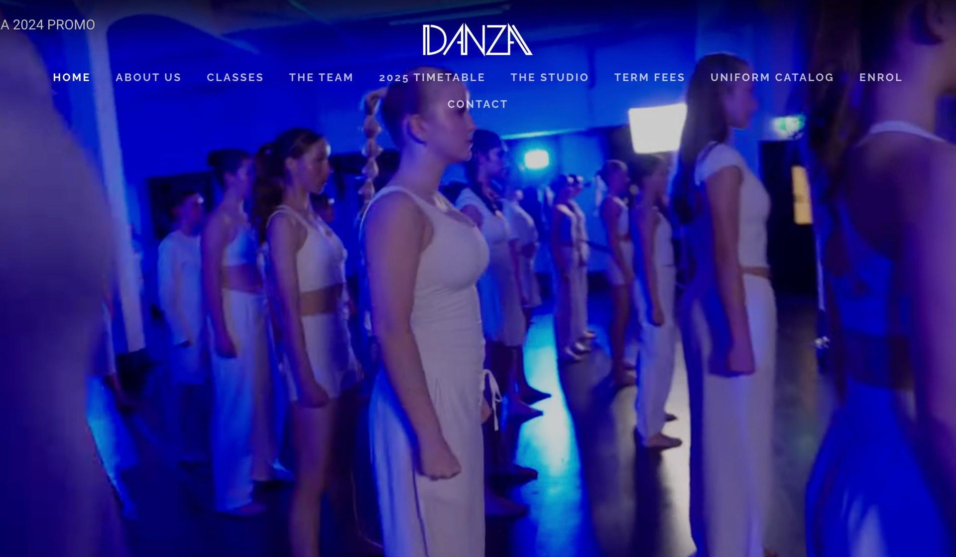 Danza-dance studio website design