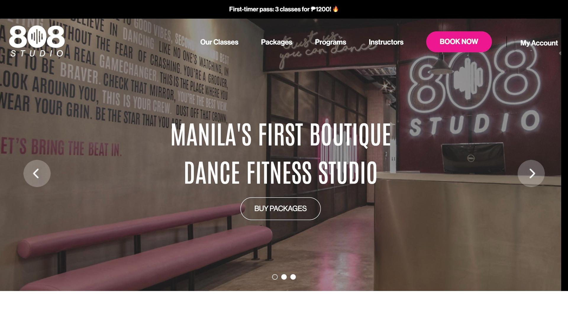 808 Studio-dance studio website design