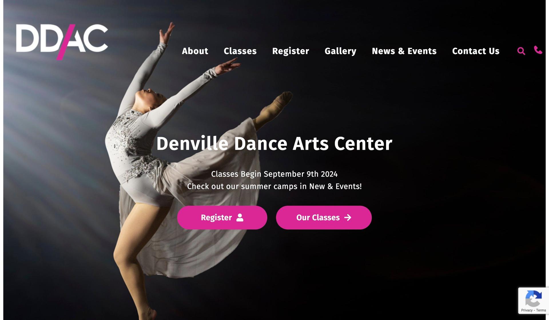 Denville Dance-dance studio website design